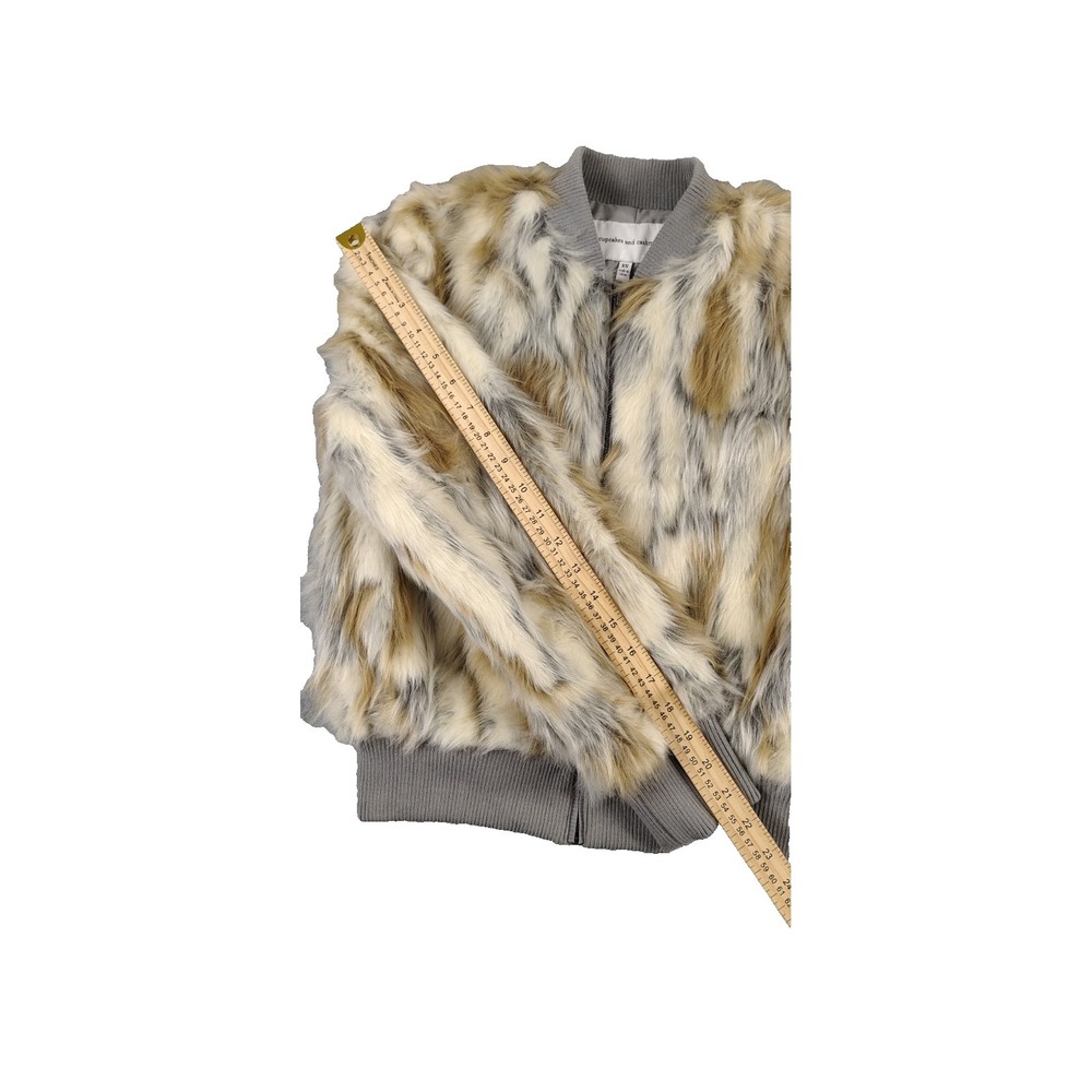 NWT Cupcakes and Cashmere Faux Fur Sia Jacket Pockets Full Zip Womens Sz XS - Picture 8 of 13